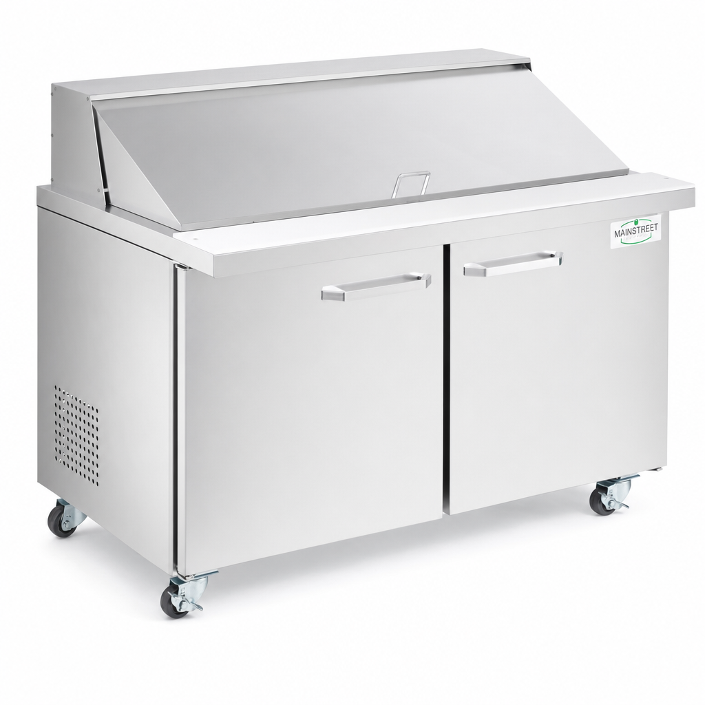 MainStreet Equipment 60" Mega Top 2 Door Refrigerated Sandwich Prep Table - main