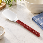 10-Inch Silicone Spoonula, Red / White, Each - lifestyle