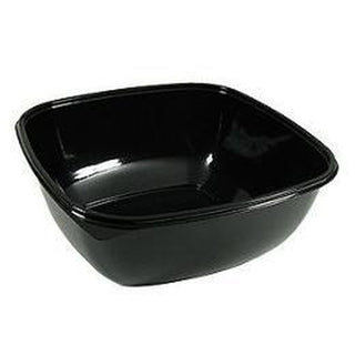Sabert 80 oz. Black Square Plastic Catering Bowl - 50 per case – Dishware Bowl