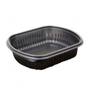 32 oz. Black Base Mealmaster Microwaveable Plastic Container - 250 per case by PACTIV – 32.0 ounces, Polypropylene, Black, Model YCN84632