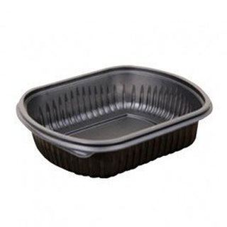 32 oz. Black Base Mealmaster Microwaveable Plastic Container - 250 per case by PACTIV – 32.0 ounces, Polypropylene, Black, Model YCN84632