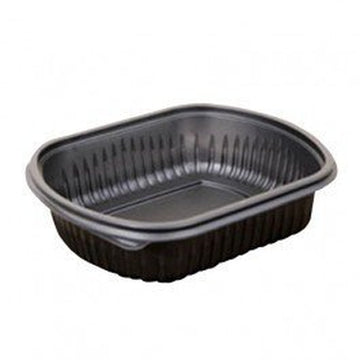 32 oz. Black Base Mealmaster Microwaveable Plastic Container - 250 per case by PACTIV – 32.0 ounces, Polypropylene, Black, Model YCN84632