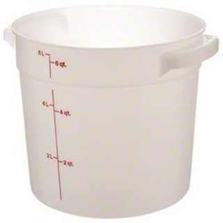 Cambro Plastic Storage Round Food Container White – 6 qt. | 1/Pack