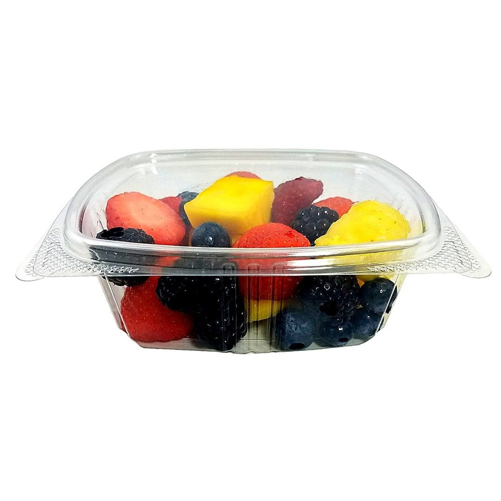 12 oz. RPET Clear Hinged Deli Meal Prep Fruit Salad Display Food Storage Containers | 200/Case by KODA CUP – 12 oz., 12.0 ounces, Polyethylene Terephthalate (PET), Clear