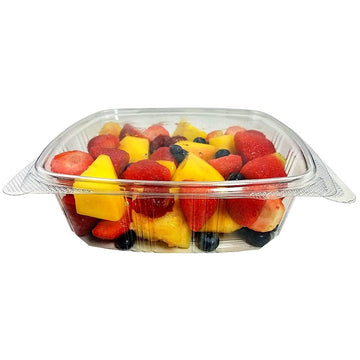 48 oz. (3/4 Gallon-Size) RPET Clear Plastic Hinged Lid Deli Meal Prep Fruit Salad Display Food Storage Containers | 200/Case by Koda Cup – 48 oz., 48.0 ounces, Plastic, Clear