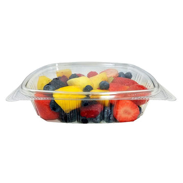 24 oz. (3/4 Size Quart) RPET Clear Plastic Hinged Lid Deli Meal Prep Fruit Salad Display Food Storage Containers 100% BPA Free (Pack of 200) by KODA CUP – 24 oz., 24.0 ounces