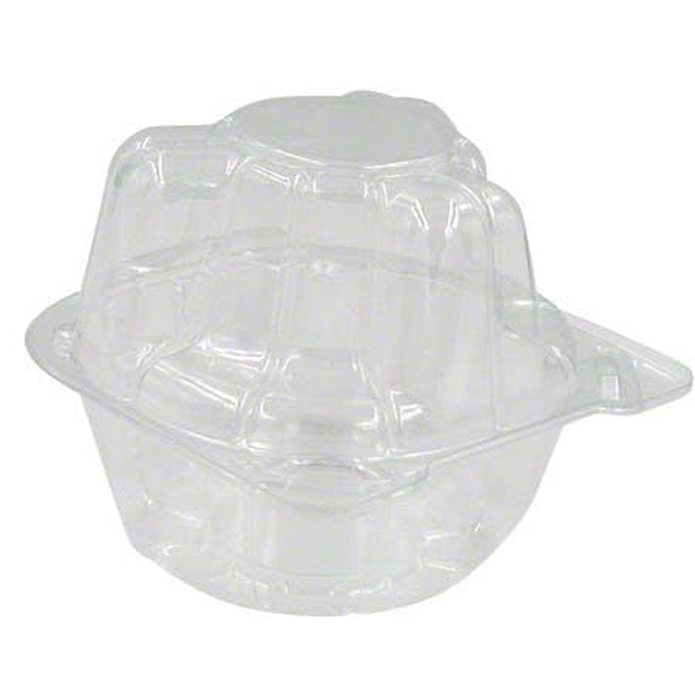 Single Cupcake Container by DFI – LBN-5101 2.5 Inch Clear, Hinged OPS Plastic | 400/Case