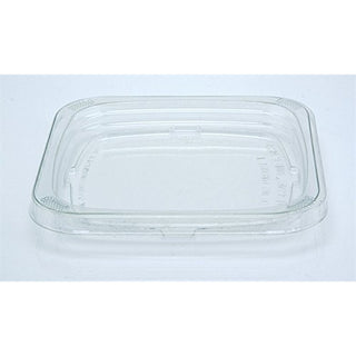 Pactiv Recessed PET Square Container Lid Fits 12 – 16, 24, 32 oz. Square Deli Container, Clear | 960/Case