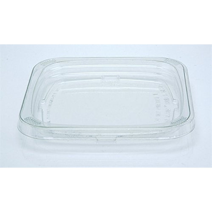 Pactiv Recessed PET Square Container Lid Fits 12 – 16, 24, 32 oz. Square Deli Container, Clear | 960/Case