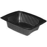 Clearview Micromax Polypropylene Rectangle Food Container Black by PACTIV – 12 oz, Polypropylene, Pack of 250, Model YCN850120000