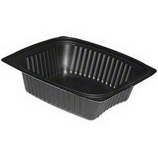 Clearview Micromax Polypropylene Rectangle Food Container Black by PACTIV – 12 oz, Polypropylene, Pack of 250, Model YCN850120000