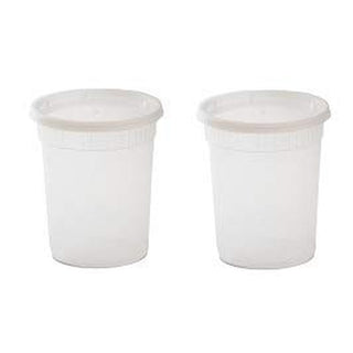 YW Pactiv 32 oz Newspring Delitainer Polypropylene Premium Round Food Container with Lids Translucent | 2 Cases of 240