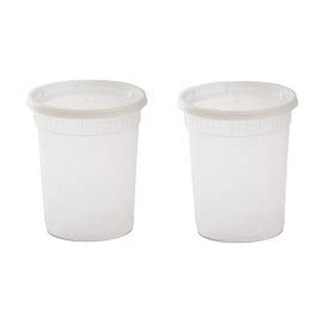 YW Pactiv 32 oz Newspring Delitainer Polypropylene Premium Round Food Container with Lids Translucent | 2 Cases of 240