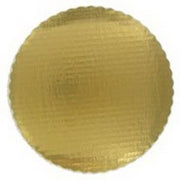 Vineland Packaging Single Wall Corrugated Scalloped Edge Cake Circle Gold – 8" Diameter | 200/Case