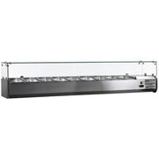 Omcan REFRIGERATED TOPPING RAIL WITH GLASS GUARD 46680 – Refrigerator