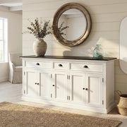 Starlight Canyon Home Mahogany Veneer Kitchen Buffet with 5 Doors and 3 Drawers, Sideboard Storage Cabinet for Dining Room and Kitchen - image 3