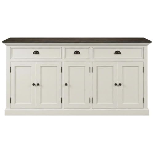 Starlight Canyon Home Mahogany Veneer Kitchen Buffet with 5 Doors and 3 Drawers, Sideboard Storage Cabinet for Dining Room and Kitchen - image 6