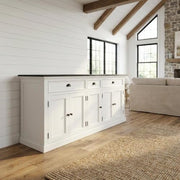 Starlight Canyon Home Mahogany Veneer Kitchen Buffet with 5 Doors and 3 Drawers, Sideboard Storage Cabinet for Dining Room and Kitchen - image 7