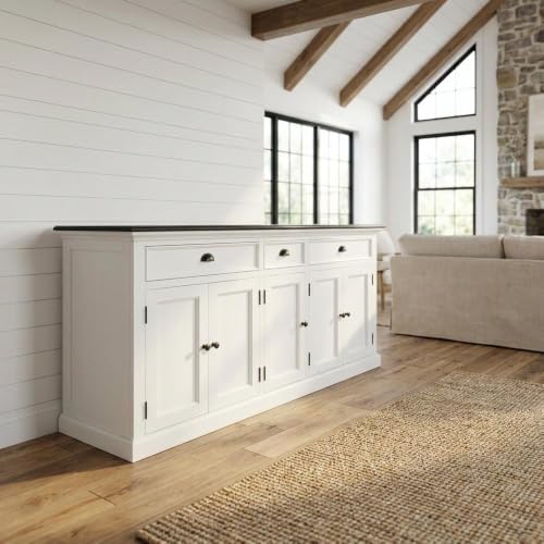 Starlight Canyon Home Mahogany Veneer Kitchen Buffet with 5 Doors and 3 Drawers, Sideboard Storage Cabinet for Dining Room and Kitchen - image 7