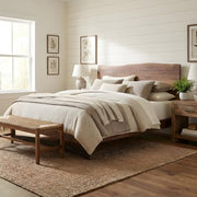 Starlight Canyon Home Solid Acacia Wood King Platform Bed with Live-Edge Headboard, Iron Legs Industrial-Style Bed Frame for Bedroom - image 3