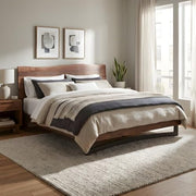Starlight Canyon Home Solid Acacia Wood King Platform Bed with Live-Edge Headboard, Iron Legs Industrial-Style Bed Frame for Bedroom - image 5