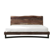 Starlight Canyon Home Solid Acacia Wood King Platform Bed with Live-Edge Headboard, Iron Legs Industrial-Style Bed Frame for Bedroom - image 6