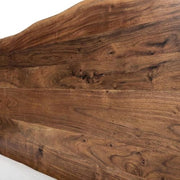 Starlight Canyon Home Solid Acacia Wood King Platform Bed with Live-Edge Headboard, Iron Legs Industrial-Style Bed Frame for Bedroom - image 7