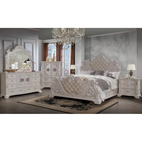Santa Monica Pearl White 4-Piece Bedroom Set, Queen - image 1