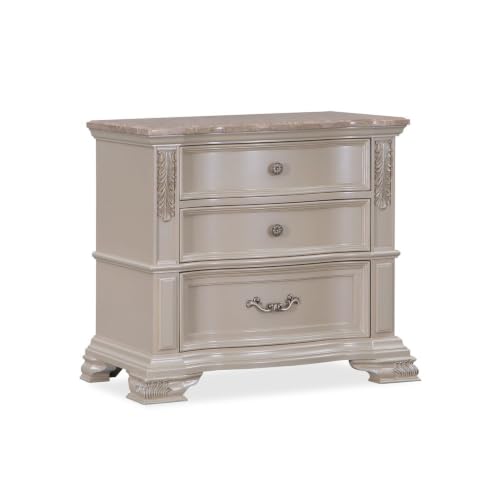 Santa Monica Pearl White 4-Piece Bedroom Set, Queen - image 3