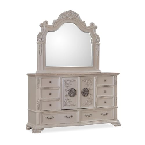 Santa Monica Pearl White 4-Piece Bedroom Set, Queen - image 4