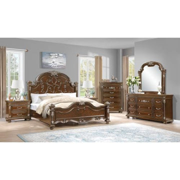 Isabella Cherry Brown 5-Piece Bedroom Set, Queen - image 1