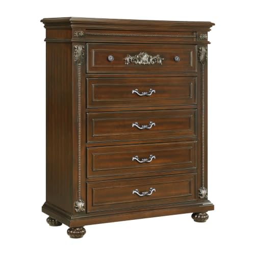 Isabella Cherry Brown 5-Piece Bedroom Set, Queen - image 6