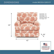 American Furniture Classics Multicolor Polyester Blend Upholstered Accent Chair | Reversible Cushions with Removable Covers - image 3