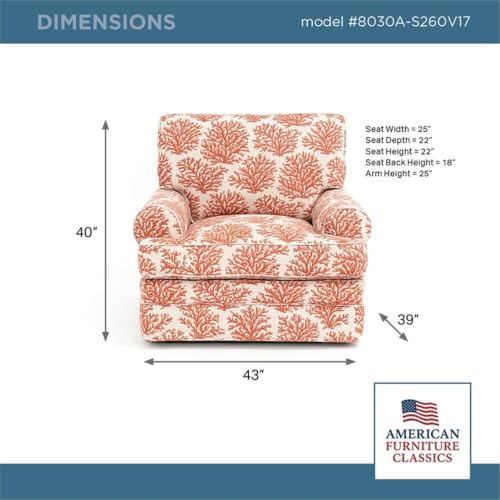 American Furniture Classics Multicolor Polyester Blend Upholstered Accent Chair | Reversible Cushions with Removable Covers - image 3