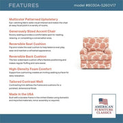 American Furniture Classics Multicolor Polyester Blend Upholstered Accent Chair | Reversible Cushions with Removable Covers - image 4