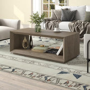 Henn&Hart Tannen Coffee Table, 48" Wide, Gray - image 2