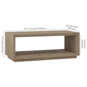 Henn&Hart Tannen Coffee Table, 48" Wide, Gray - image 3
