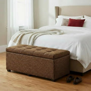 The Crew Furniture Esplanade Bed Bench Velvet Leopard, Upholstered End-of-Bed Storage Bench for Bedroom - image 2