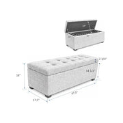 The Crew Furniture Esplanade Bed Bench Velvet Leopard, Upholstered End-of-Bed Storage Bench for Bedroom - image 3