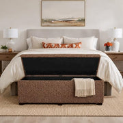 The Crew Furniture Esplanade Bed Bench Velvet Leopard, Upholstered End-of-Bed Storage Bench for Bedroom - image 5