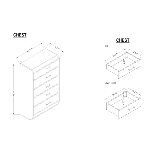 Global Furniture USA Genesis Gold Chest with LED - image 3