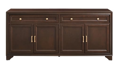 Crosley Furniture Tara Modern Farmhouse Sideboard Buffet Cabinet with Storage Shelves and Drawers, Brown - image 4