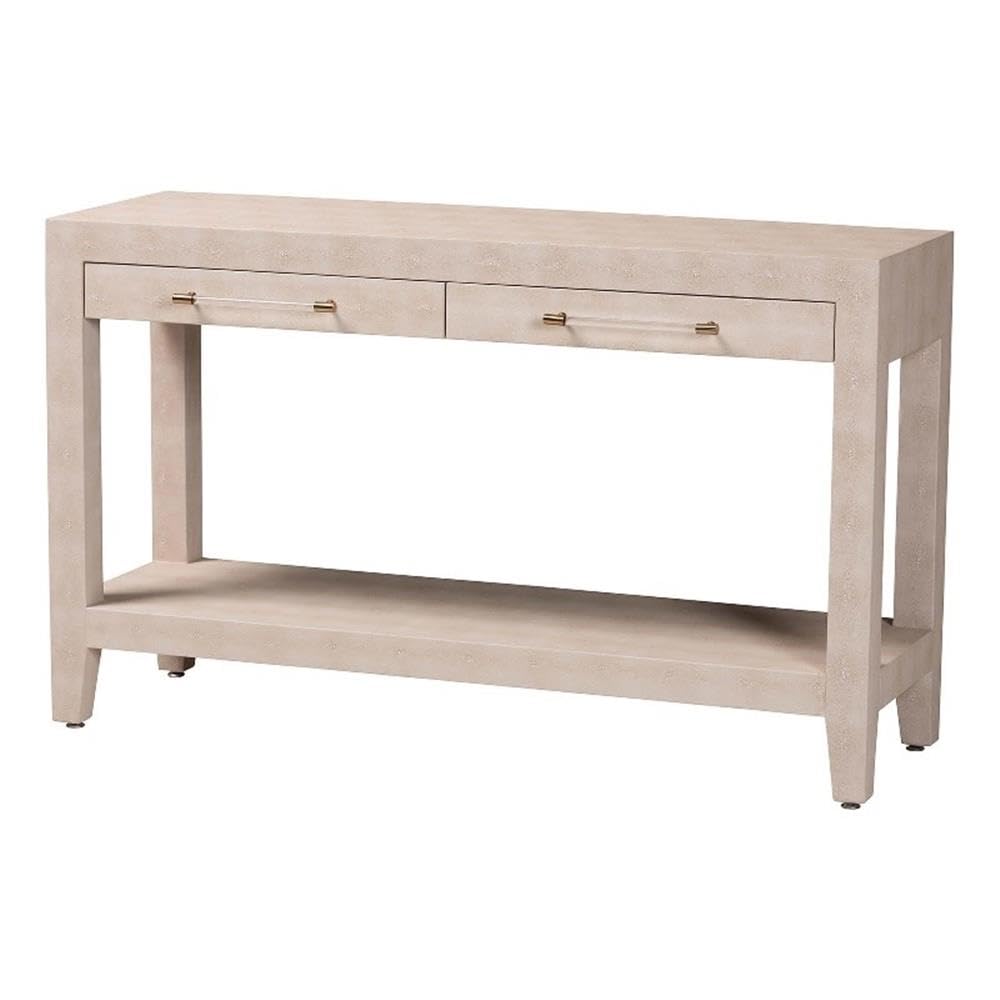 Baxton Studio Nira Faux Shagreen Console Table - Accent Display Piece