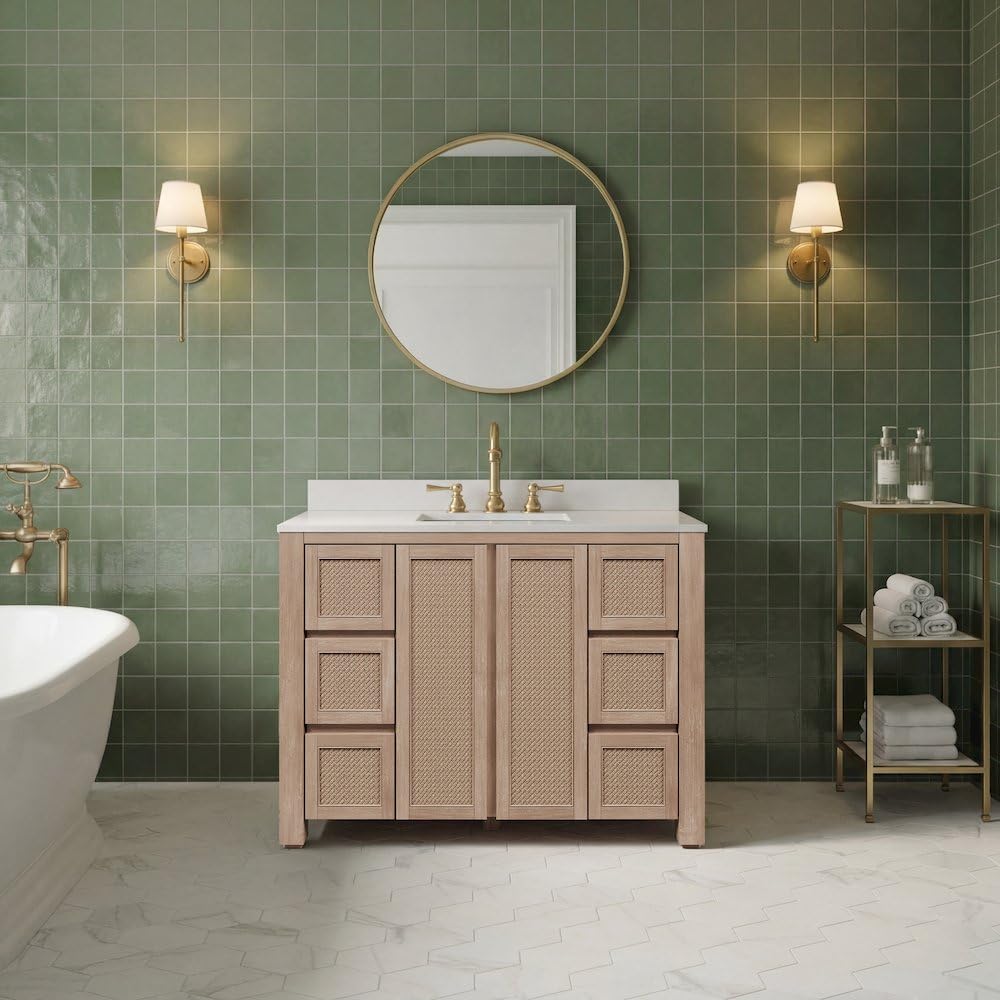 Belmont 48 in. Single Sink Pre-Assembled Transitional Style Bathroom Vanity