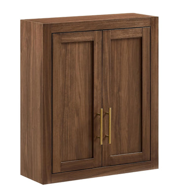 Crosley Furniture Savannah Wall Mounted Bathroom Storage Medicine Cabinet with Shelves, Walnut