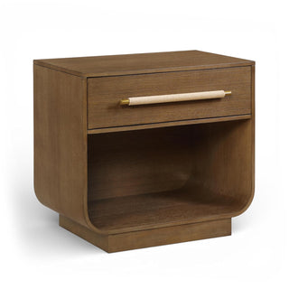 Meridian Furniture 66014Brown-NS Sorell Collection Modern | Contemporary Night Stand with Rich Brown Walnut Finish, Solid Wood, 28" W x 19.5" D x 26" H, Brown