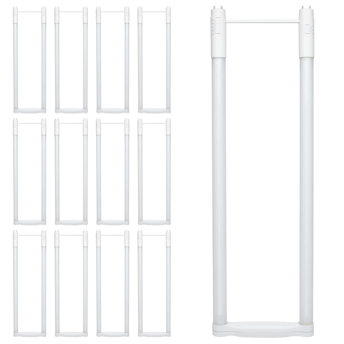 Satco S18413 15W T8 LED U-Bend G13 Type A/B 5CCT 6 Inch Lamp Damp (12 Pack)